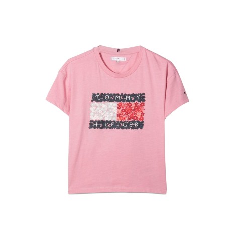 tommy hilfiger t-shirt flower flag