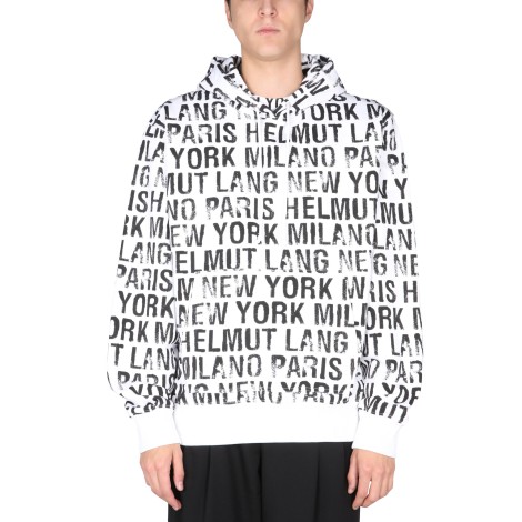 helmut lang sweatshirt with all over logo print