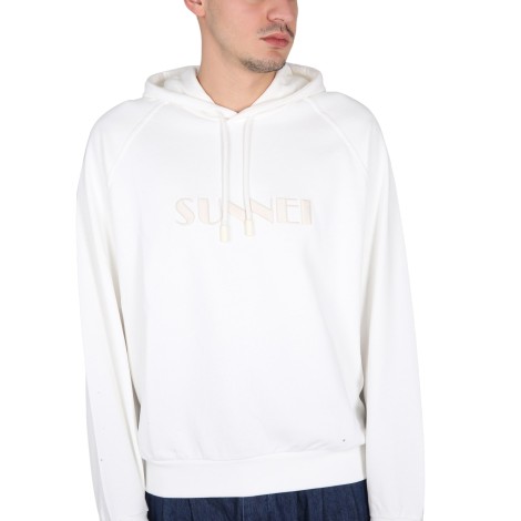 sunnei sweatshirt with logo embroidery