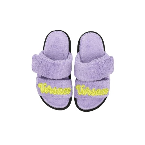 versace terry slipper and embroidery