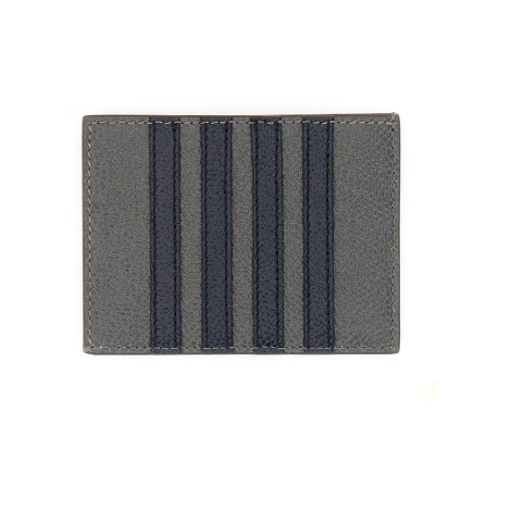 thom browne card holder with logo