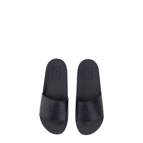 brioni sandal with logo