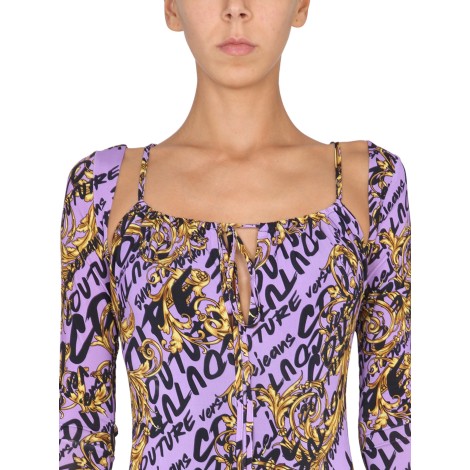 versace jeans couture leotard with print