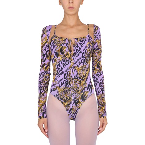 versace jeans couture leotard with print