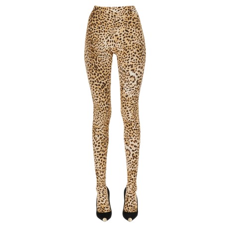 roberto cavalli leggings con stampa animalier