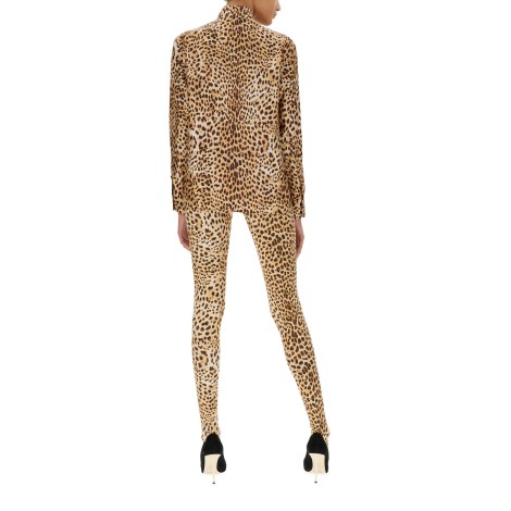 roberto cavalli leggings con stampa animalier