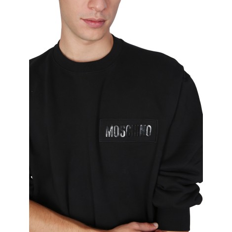 moschino sweatshirt with logo patch