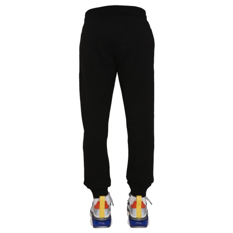 moschino multicolor logo jogging pants 