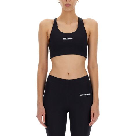 jil sander crop top with logo