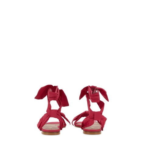 red (v) knot me up sandal