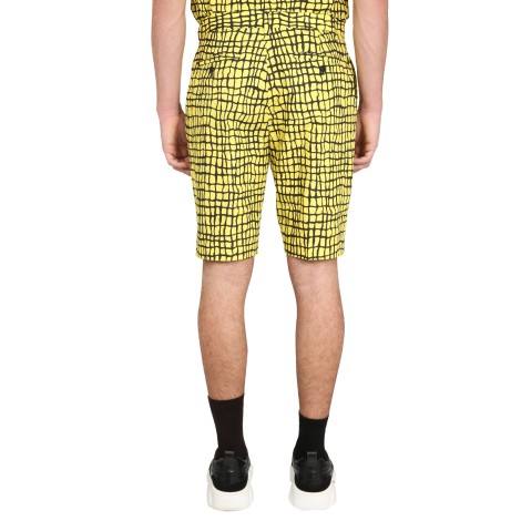 moschino warped grid shirt