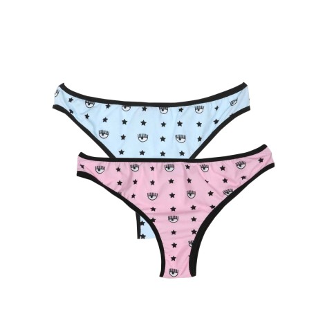 chiara ferragni pack of two briefs with logomania