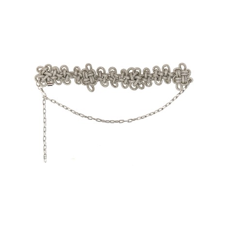 kara crystal knot belt