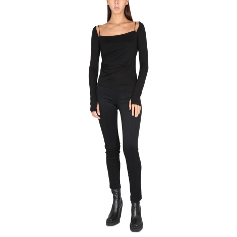 helmut lang viscose blend leggings