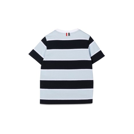 thom browne short sleeve rugby stripe t-shirt