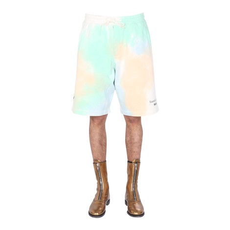 msgm tie dye pattern bermuda 