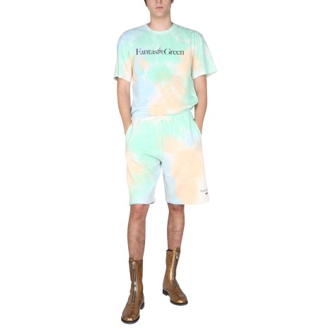 msgm tie dye pattern bermuda 