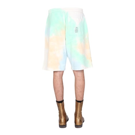 msgm tie dye pattern bermuda 