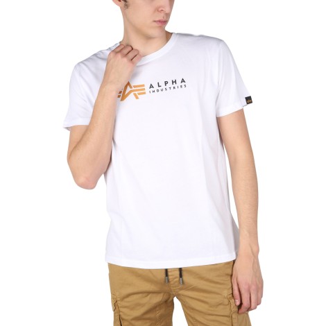 alpha industries logo print t-shirt