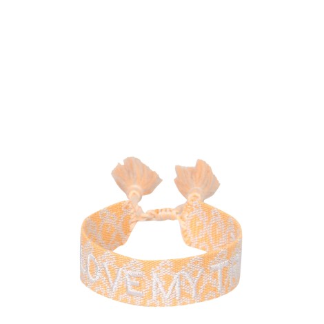 label k braided fabric bracelet