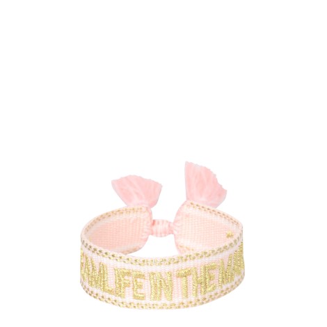 label k braided fabric bracelet