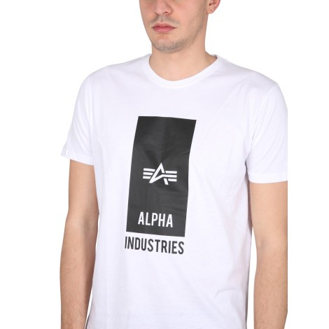 alpha industries logo print t-shirt