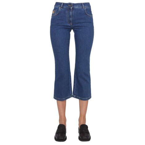 moschino cropped jeans