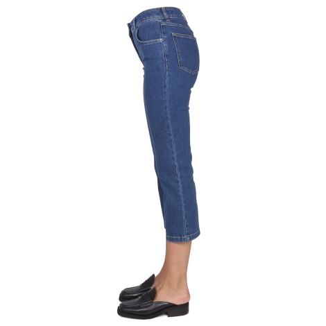 moschino cropped jeans