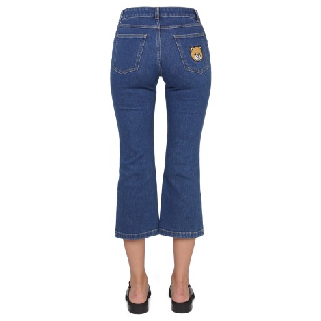 moschino cropped jeans