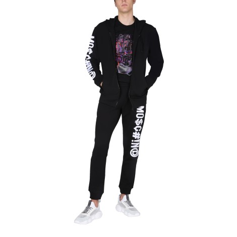 moschino jogging pants with logo