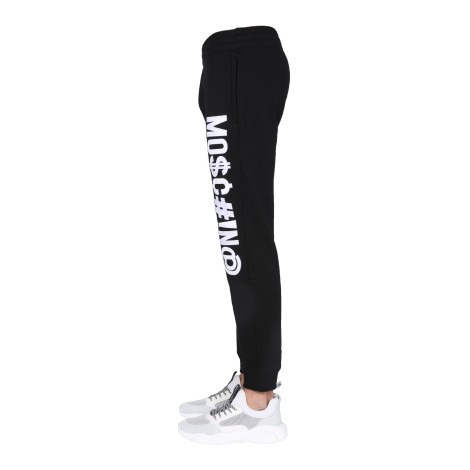 moschino jogging pants with logo