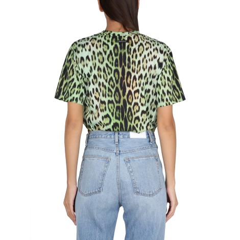 roberto cavalli jaguar print t-shirt