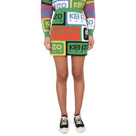 kenzo kenzo labels miniskirt