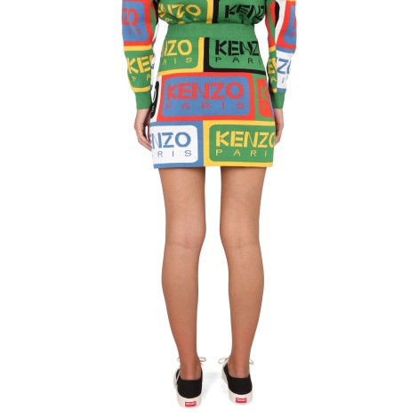 kenzo kenzo labels miniskirt