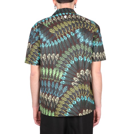 marcelo burlon county of milan aop feathers hawaii shirt