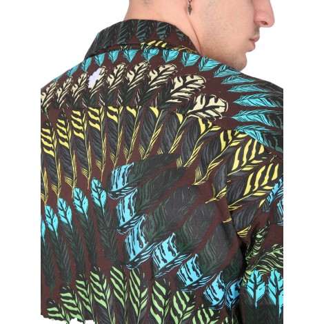 marcelo burlon county of milan aop feathers hawaii shirt