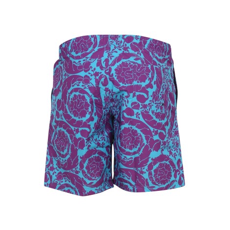 versace silhouette baroque beach bermuda shorts