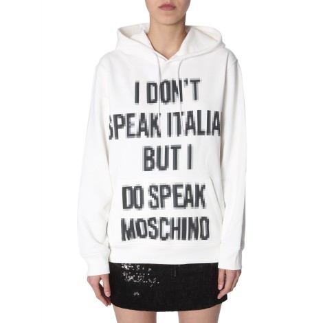 moschino hooded sweatshirt