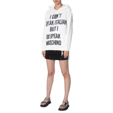 moschino hooded sweatshirt