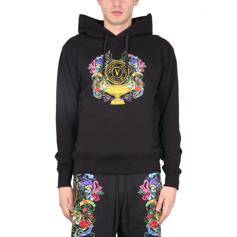 versace jeans couture sweatshirt with logo print