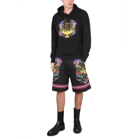 versace jeans couture sweatshirt with logo print