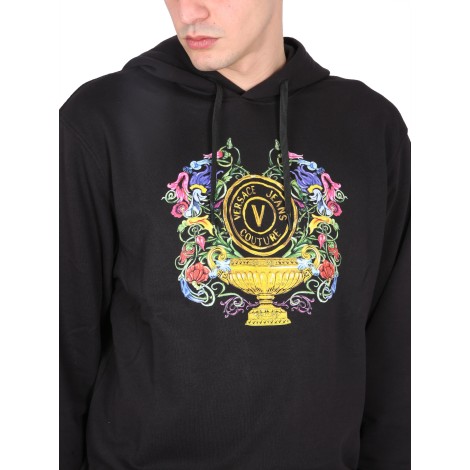 versace jeans couture sweatshirt with logo print