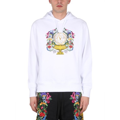 versace jeans couture sweatshirt with logo print