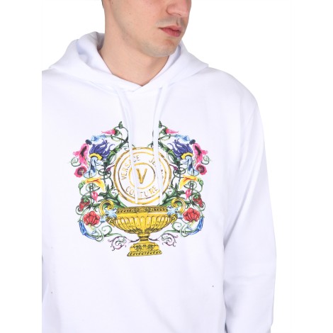 versace jeans couture sweatshirt with logo print