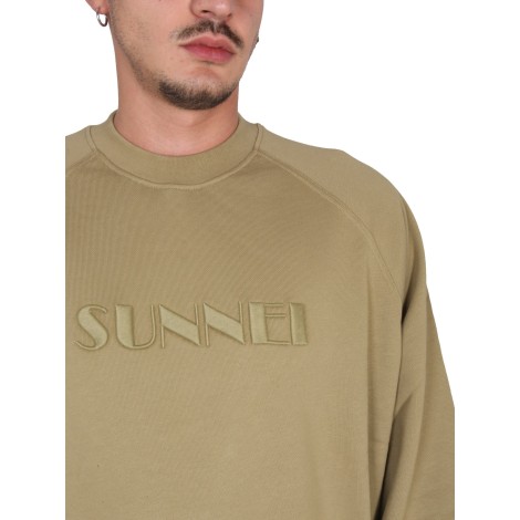 sunnei sweatshirt with logo embroidery