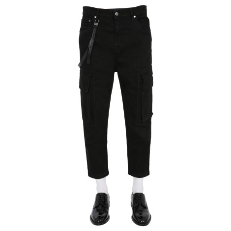 helmut lang cropped cargo jeans