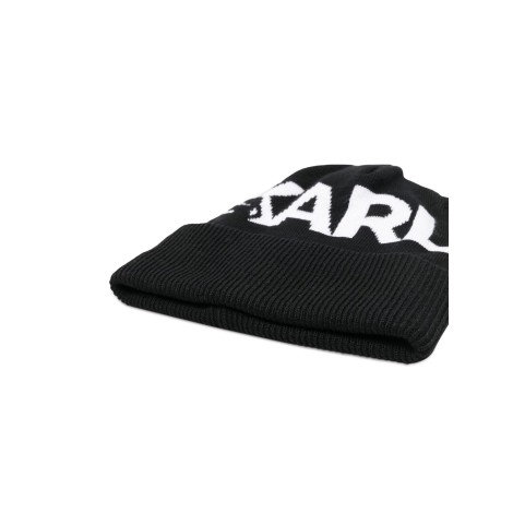 karl lagerfeld beanie hat with logo