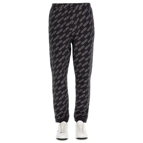 kenzo jogging pants with monogram logo