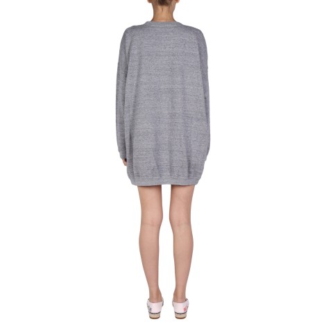 dsquared sweatshirt dress with logo print