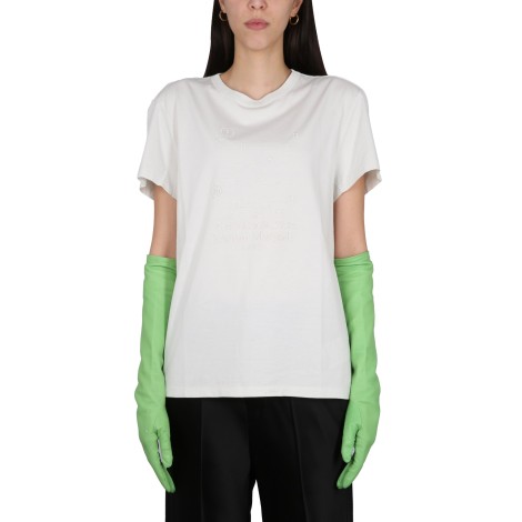 maison margiela t-shirt with logo embroidery